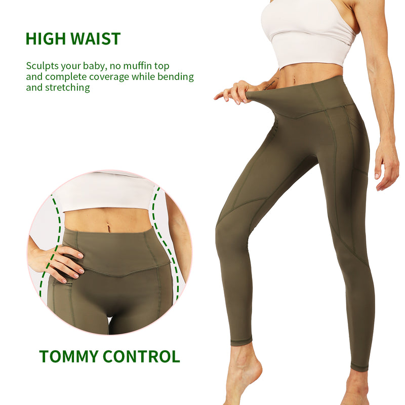 Women's Mesh Yoga Pants Non See-Through High Waist Tummy Control